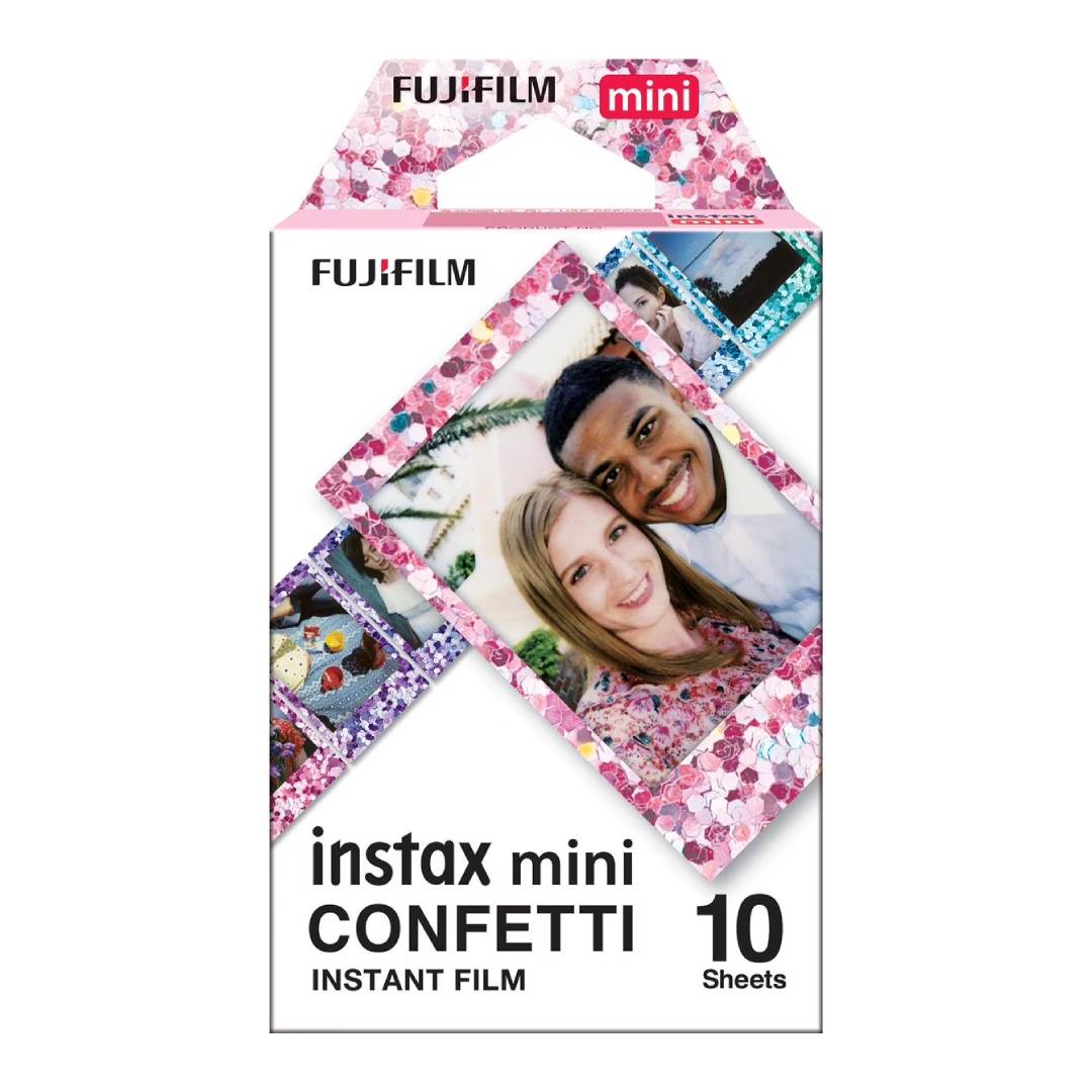 PACK DE 10 FILM INSTAX MINI, DISEÑO CONFETI - 1