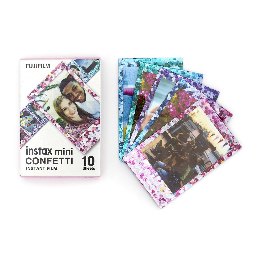 PACK DE 10 FILM INSTAX MINI, DISEÑO CONFETI - 2