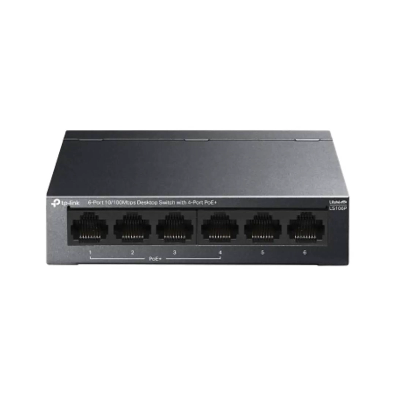 SWITCH POE+ TP-LINK LS106P 6 PUERTOS 10/100 MBPS 65W - 2