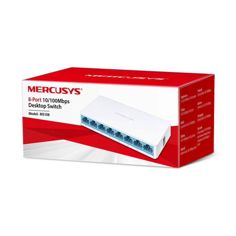 SWITCH DE ESCRITORIO MERCUSYS MS108 DE 8 PUERTOS 10/100 - 2