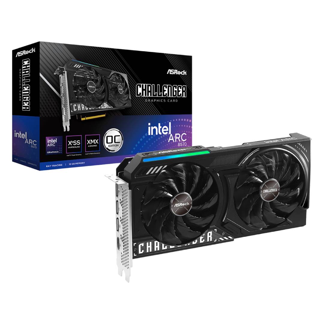 TARJETA DE VIDEO ASROCK ARC B570 CHALLENGER 10GB OC - 1