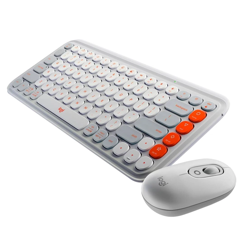 KIT DE TECLADO Y MOUSE INALAMBRICO LOGITECH POP ICON BLANCO - 3