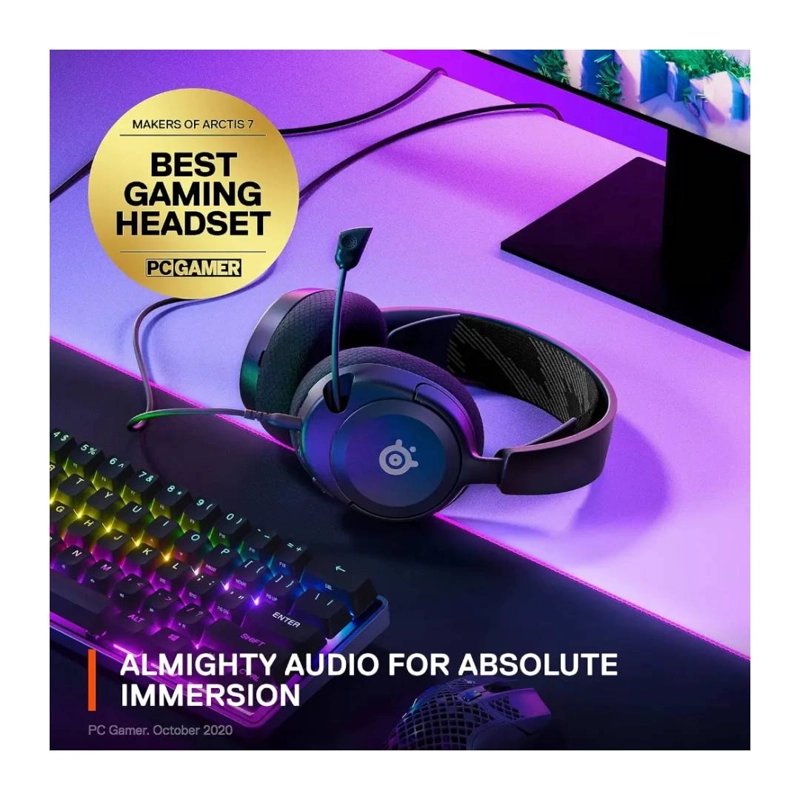 AUDIFONOS GAMER STEELSERIES ARCTIS NOVA 1, MULTIPLATAFORMA - 3