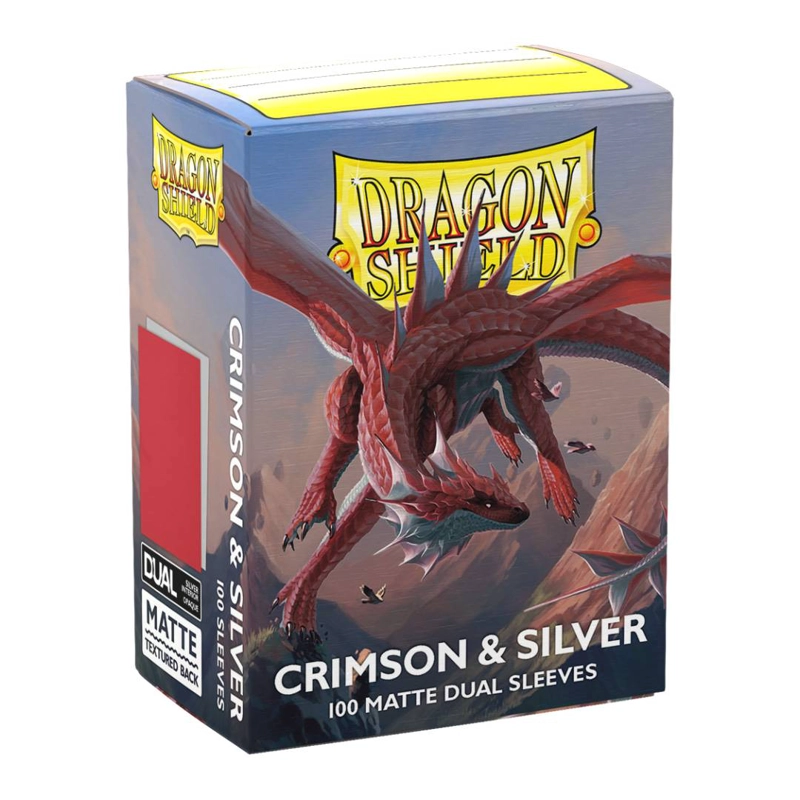 PROTECTOR DRAGON SHIELD STANDARD DUAL MATTE CRIMSON & SILVER - 2