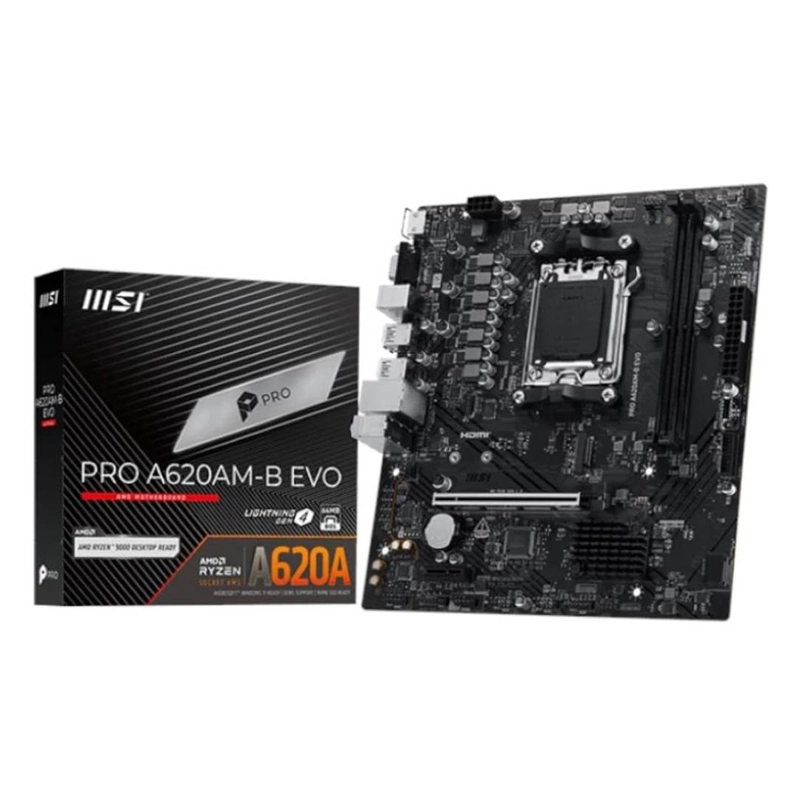 PLACA MADRE MSI PRO A620AM-B EVO, MICRO-ATX, AM5, DDR5 - 1