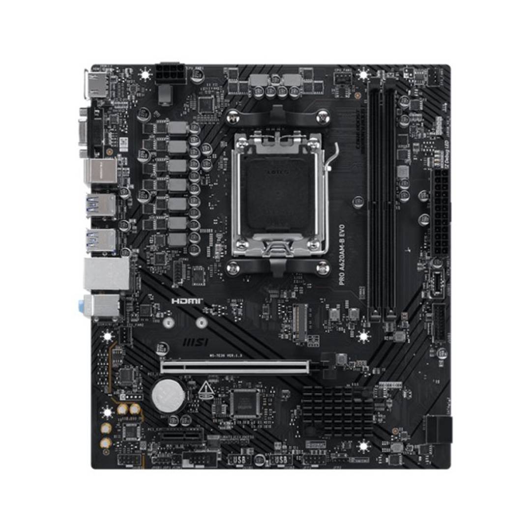 PLACA MADRE MSI PRO A620AM-B EVO, MICRO-ATX, AM5, DDR5 - 2