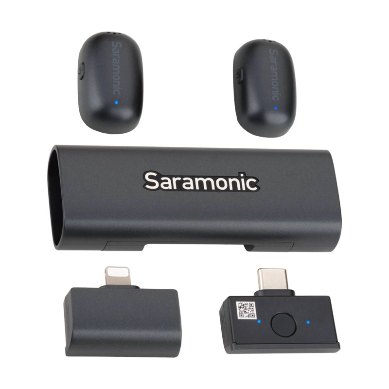 MICROFONO DOBLE SARAMONIC AIR SE-02 WIRELESS USB-C LIGHTNING - 2