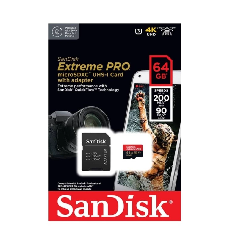 TARJETA DE MEMORIA MICROSDXC SANDISK EXTREME PRO 64 GB - 4