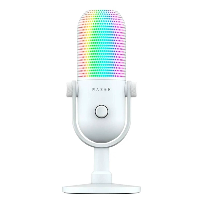 MICROFONO RAZER SEIREN V3 CHROMA MERCURY (WHITE) - 1