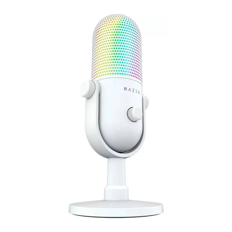 MICROFONO RAZER SEIREN V3 CHROMA MERCURY (WHITE) - 2