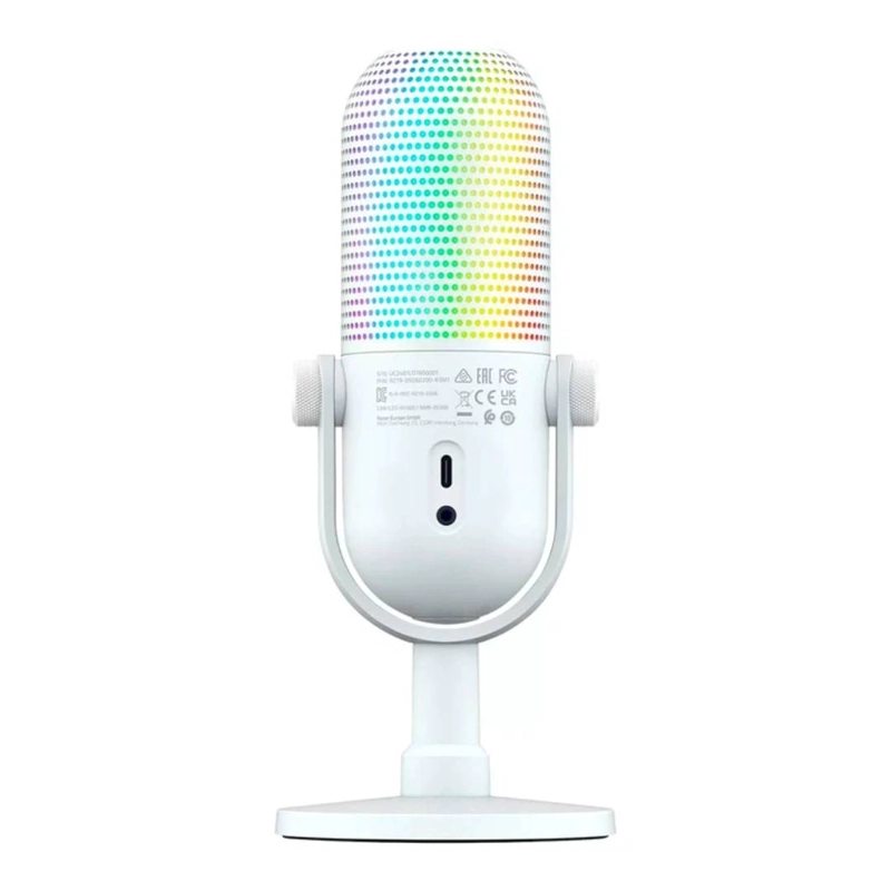 MICROFONO RAZER SEIREN V3 CHROMA MERCURY (WHITE) - 3