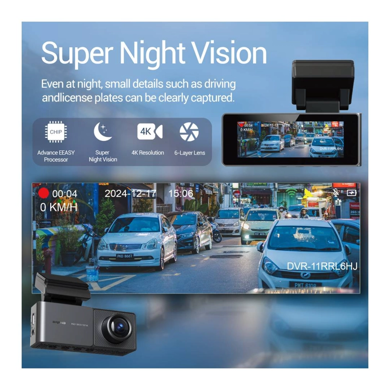 CAMARA DASHCAM 4K FUNCION GPS DELANTERA Y TRASERA WIFI - 5