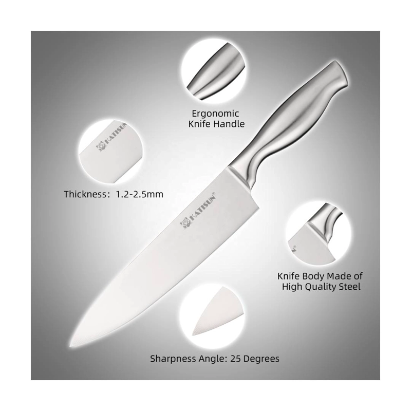 SET 8 CUCHILLOS COCINA VG10 ACERO CON SOPORTE - 3