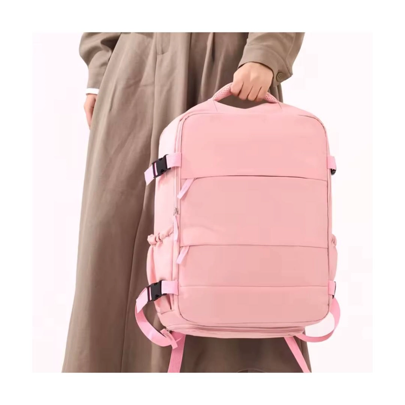 MOCHILA DE VIAJE GRAN CAPACIDAD LAPTOP Y ZAPATOS ROSA - 5