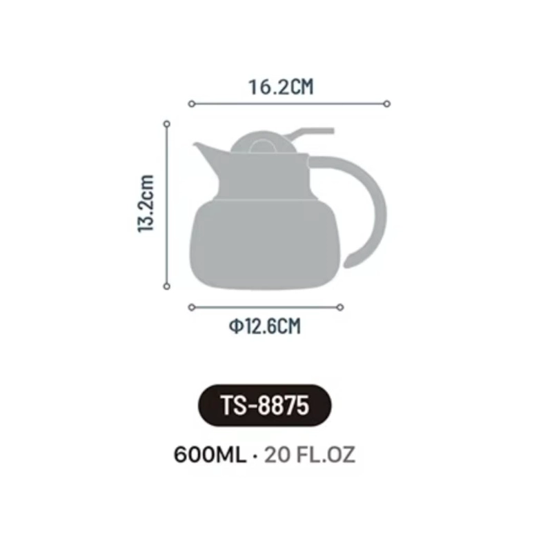 TETERA TYESO CON INFUSOR ACERO INOXIDABLE 600ML NEGRO - 5