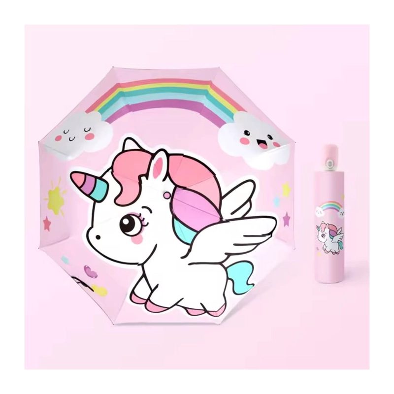 PARAGUAS INFANTIL PROTECCION SOLAR UV CON DISEÑO UNICORNIO - 3