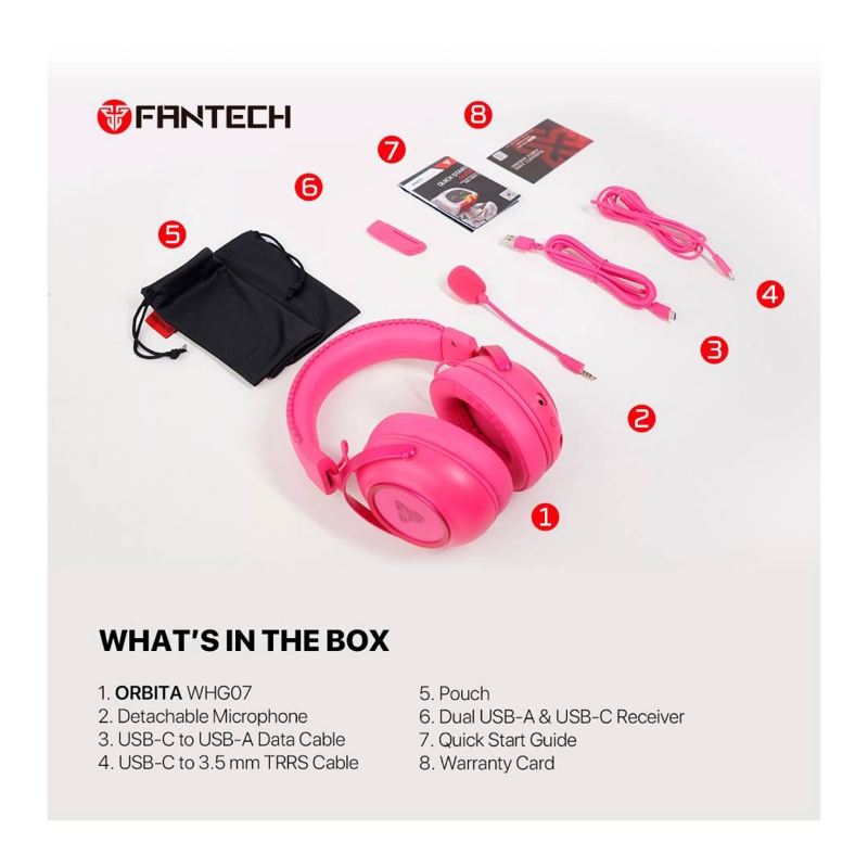 AUDIFONOS INALAMBRICOS FANTECH WHG07 ORBITA BLACK - 6