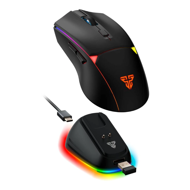 MOUSE INALAMBRICO FANTECH WG7V2RD CRYPTO II 12.000 DPI BLACK - 1