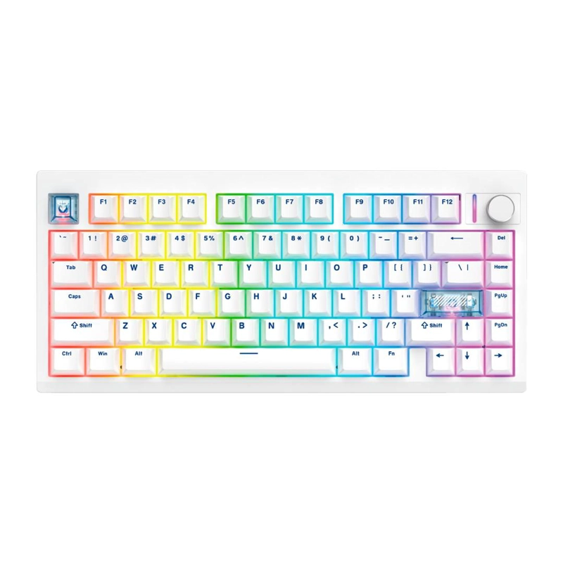 TECLADO INALAMBRICO FANTECH MK921 MAXFIT8 WHITE SWITCH WHITE - 1