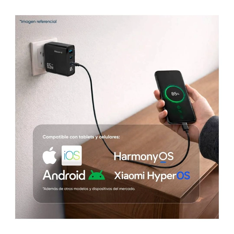 CARGADOR PORTATIL MASTER-G CARGA RAPIDA 65W + CABLE USB-C - 2