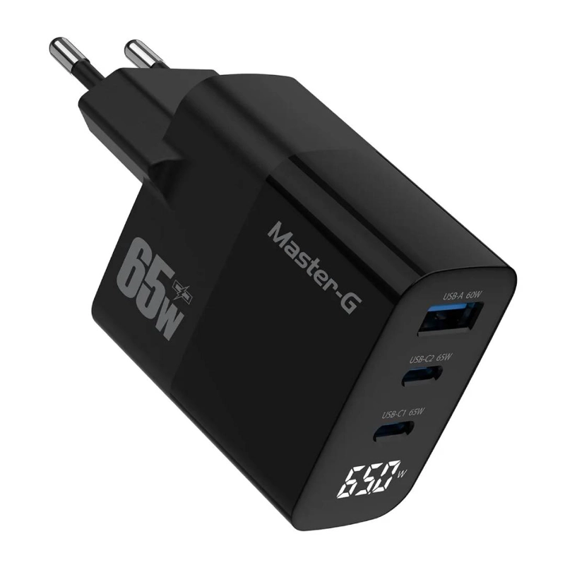 CARGADOR PORTATIL MASTER-G CARGA RAPIDA 65W + CABLE USB-C - 5