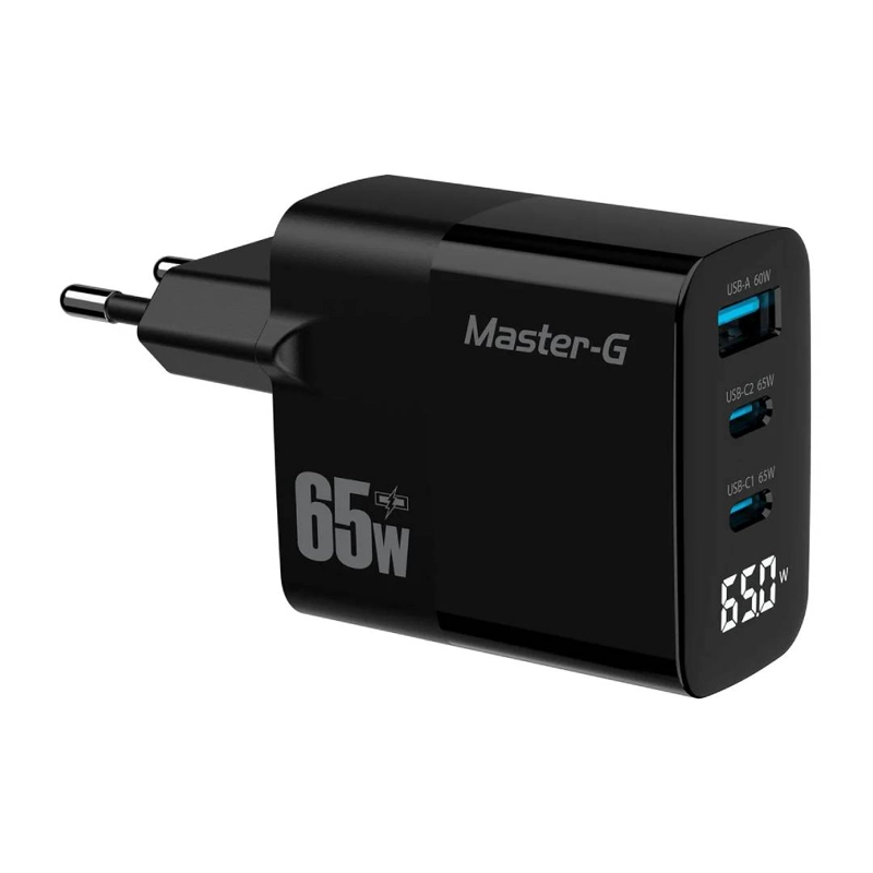 CARGADOR PORTATIL MASTER-G CARGA RAPIDA 65W + CABLE USB-C - 6