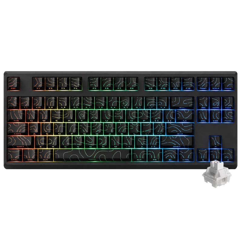TECLADO REDRAGON URANUS 87 PRO K737B-RGB-PRO WIRELESS - 1