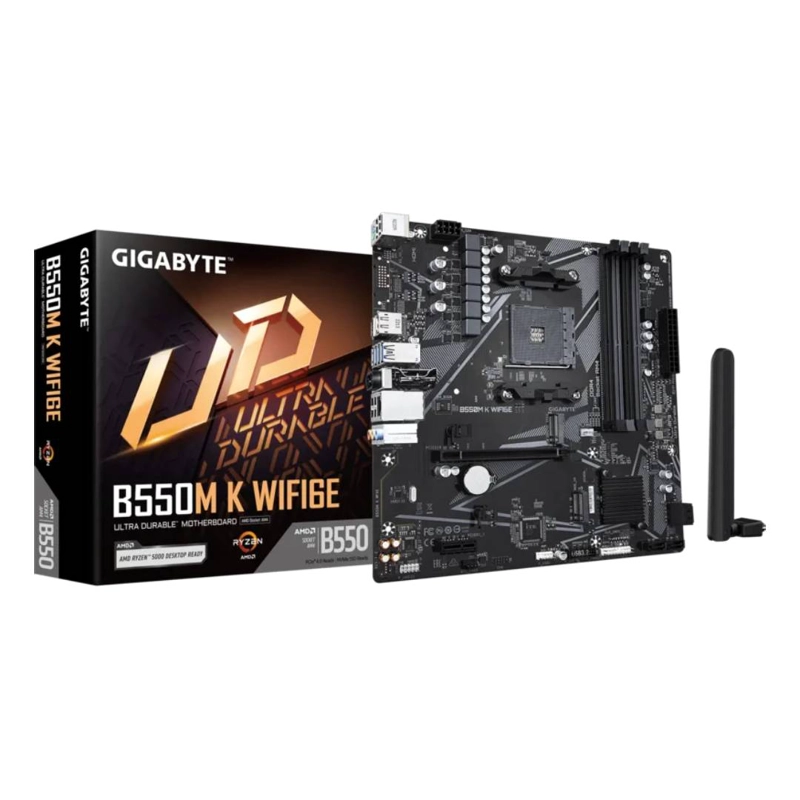 PLACA MADRE GIGABYTE B550M K WIFI6E AM4 DDR4 MICRO-ATX - 1