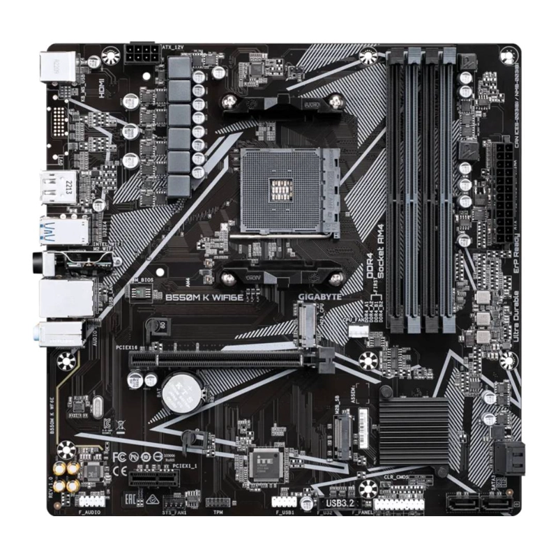 PLACA MADRE GIGABYTE B550M K WIFI6E AM4 DDR4 MICRO-ATX - 2