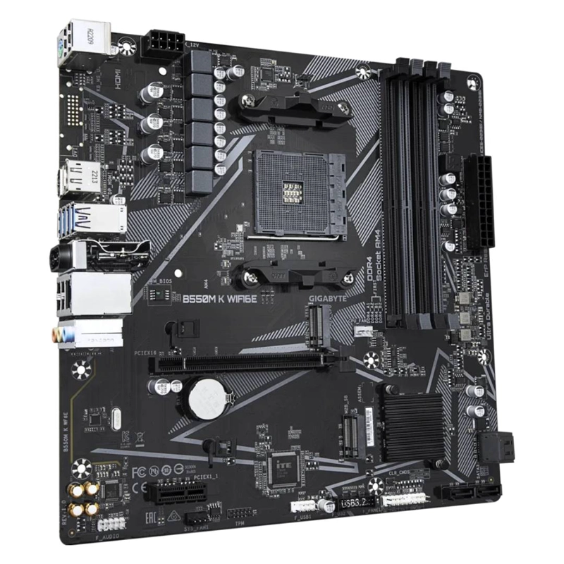 PLACA MADRE GIGABYTE B550M K WIFI6E AM4 DDR4 MICRO-ATX - 3