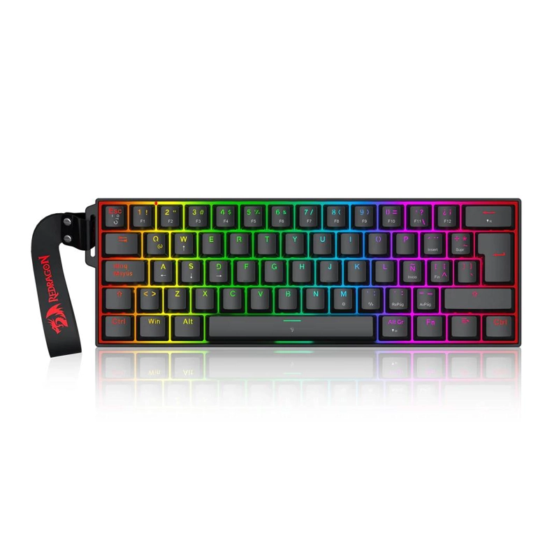 TECLADO REDRAGON FIZZ K617RGB-MP SP MAGNETIC NEGRO - 1