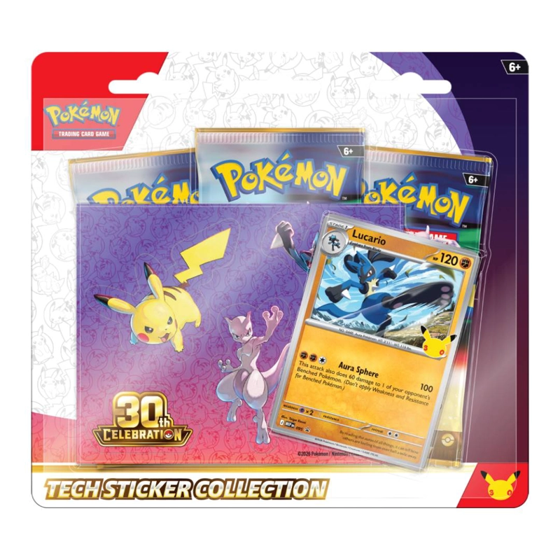POKE MON TCG: 30TH CELEBRATION TECH STICKER LUCARIO INGLES - 1
