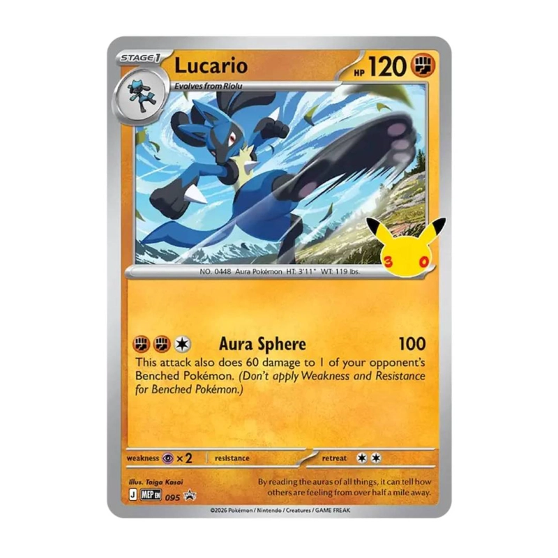 POKE MON TCG: 30TH CELEBRATION TECH STICKER LUCARIO INGLES - 2