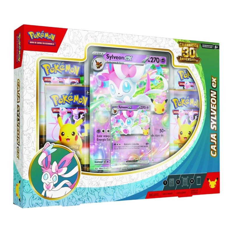 POKE MON TCG: 30TH CELEBRATION EX BOX SYLVEON INGLES - 1