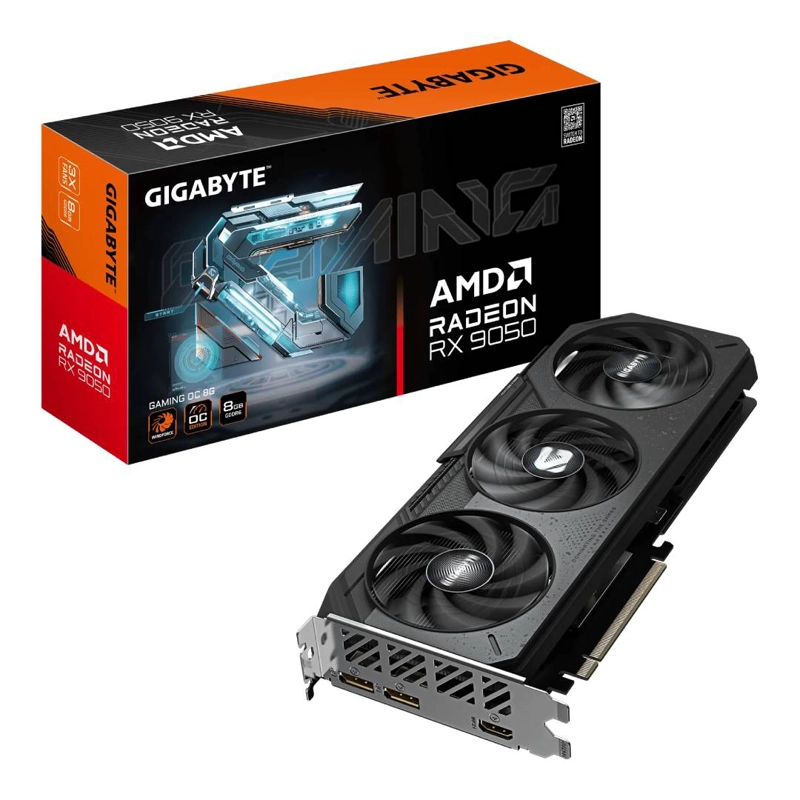 TARJETA DE VIDEO GIGABYTE RADEON RX 9050 8G GAMING OC - 1