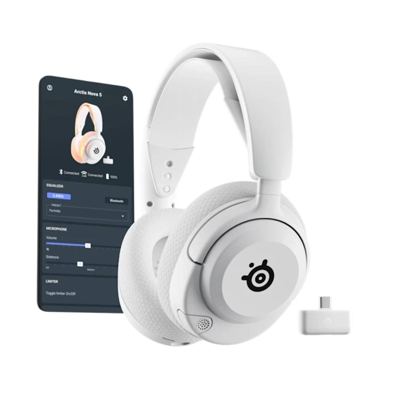AUDIFONOS STEELSERIES ARCTIS NOVA 5 WIRELESS - WHITE - 1