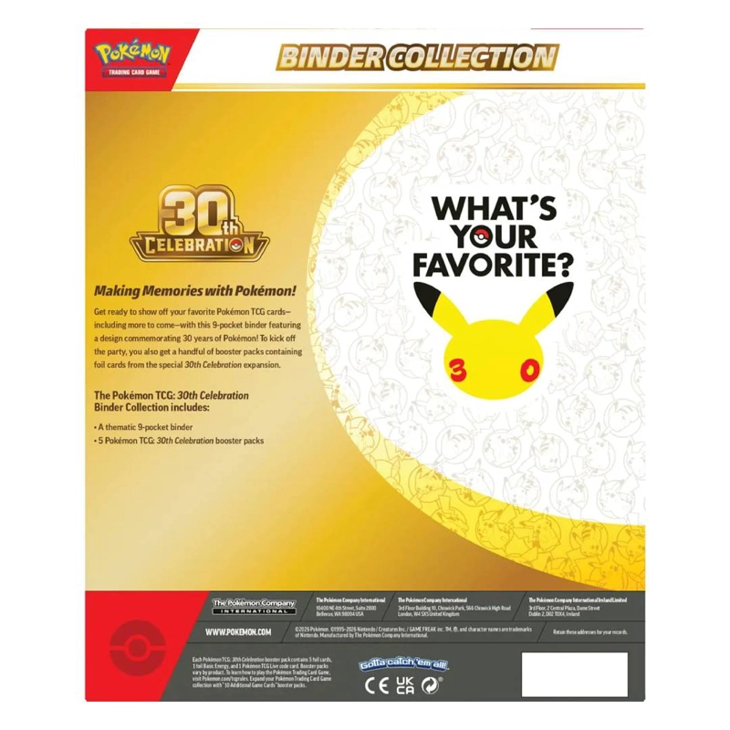 POKE MON TCG: 30TH CELEBRATION BINDER COLLECTION ESPAÑOL - 3