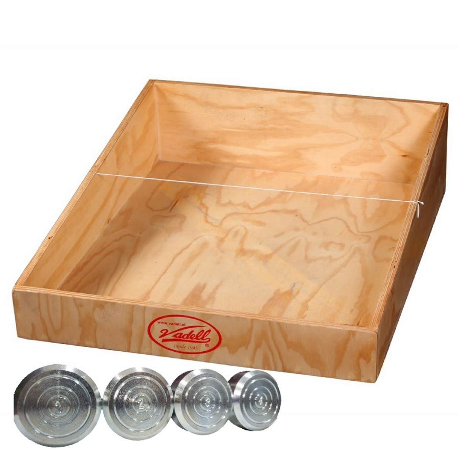 CAJON DE RAYUELA + 4 TEJOS DE ACERO - 1