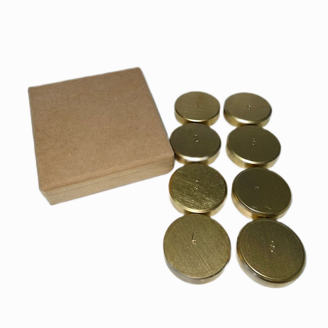 CAJA CON 8 TEJOS DE ACERO BRONCEADOS DE 350 GR. - 2