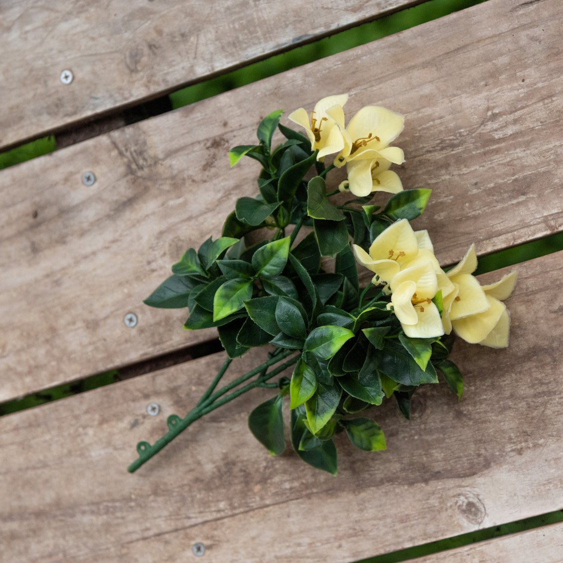 GARDENIA AMARILLA, RAMA DECORATIVA DE 30 CM CON PROTECCIÓN UV - 1