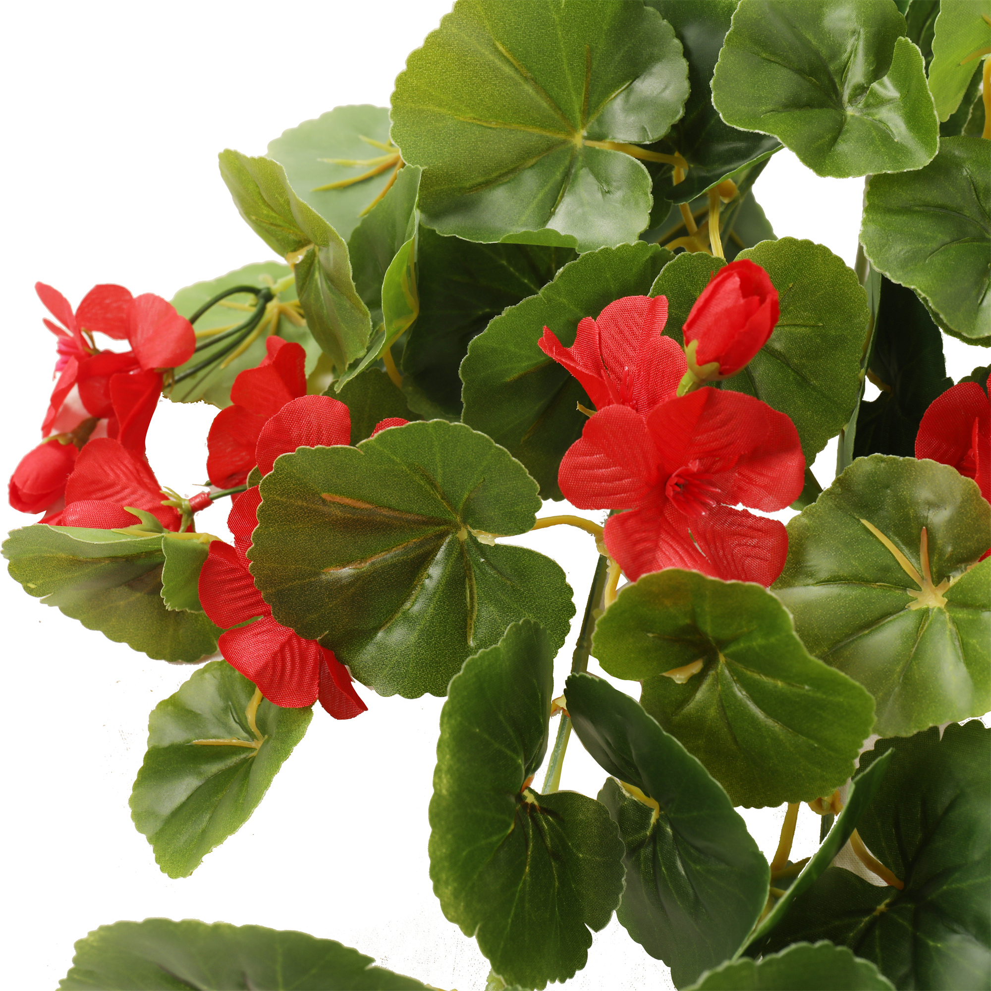 ENREDADERA COLGANTE CON FLORES ROJAS, 86 HOJAS, 6 FLORES DE 60 CM - 2