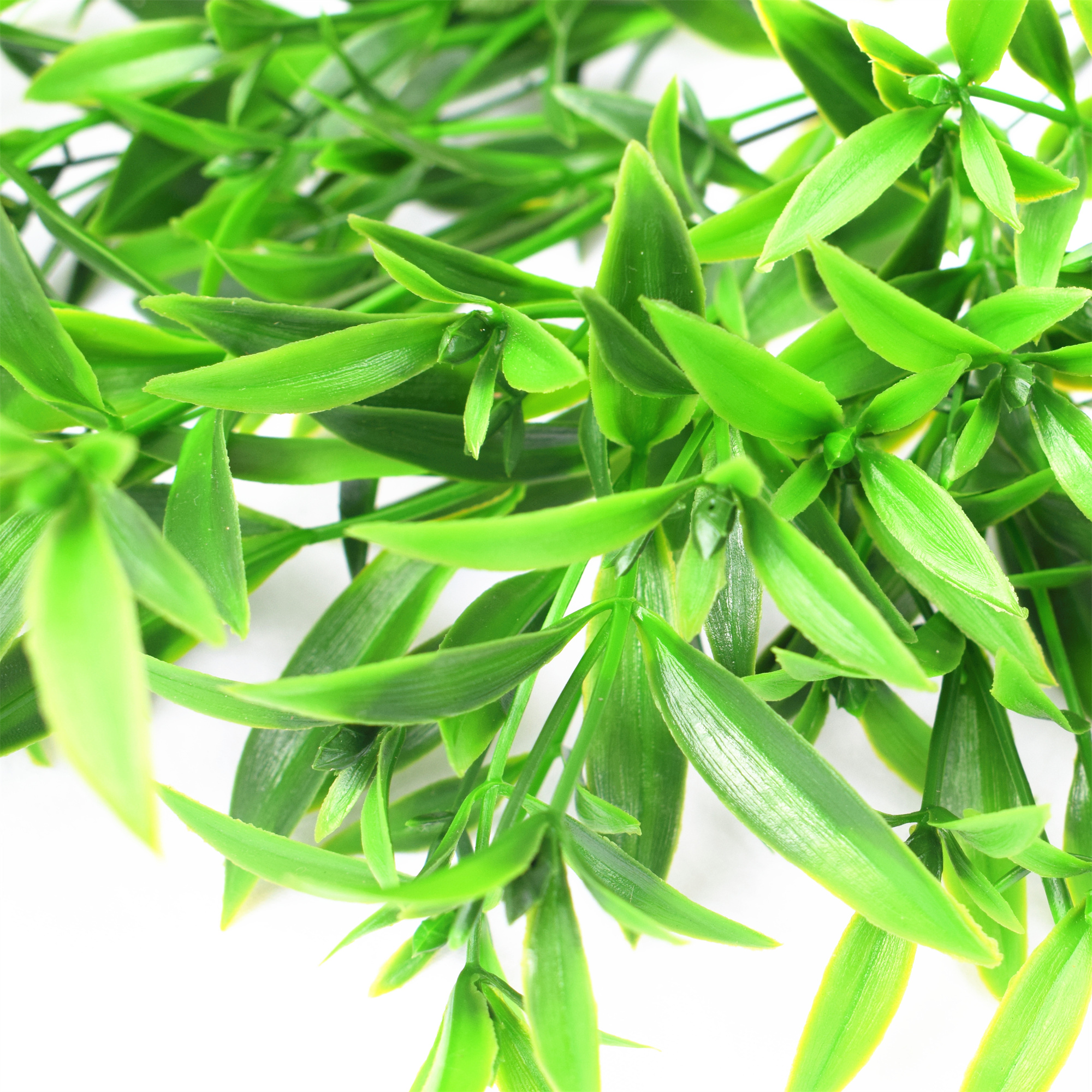 HIERBA HOJA PUNTIAGUDA VERDE, RAMA DECORATIVA DE 40 CM CON PROTECCIÓN UV - 3