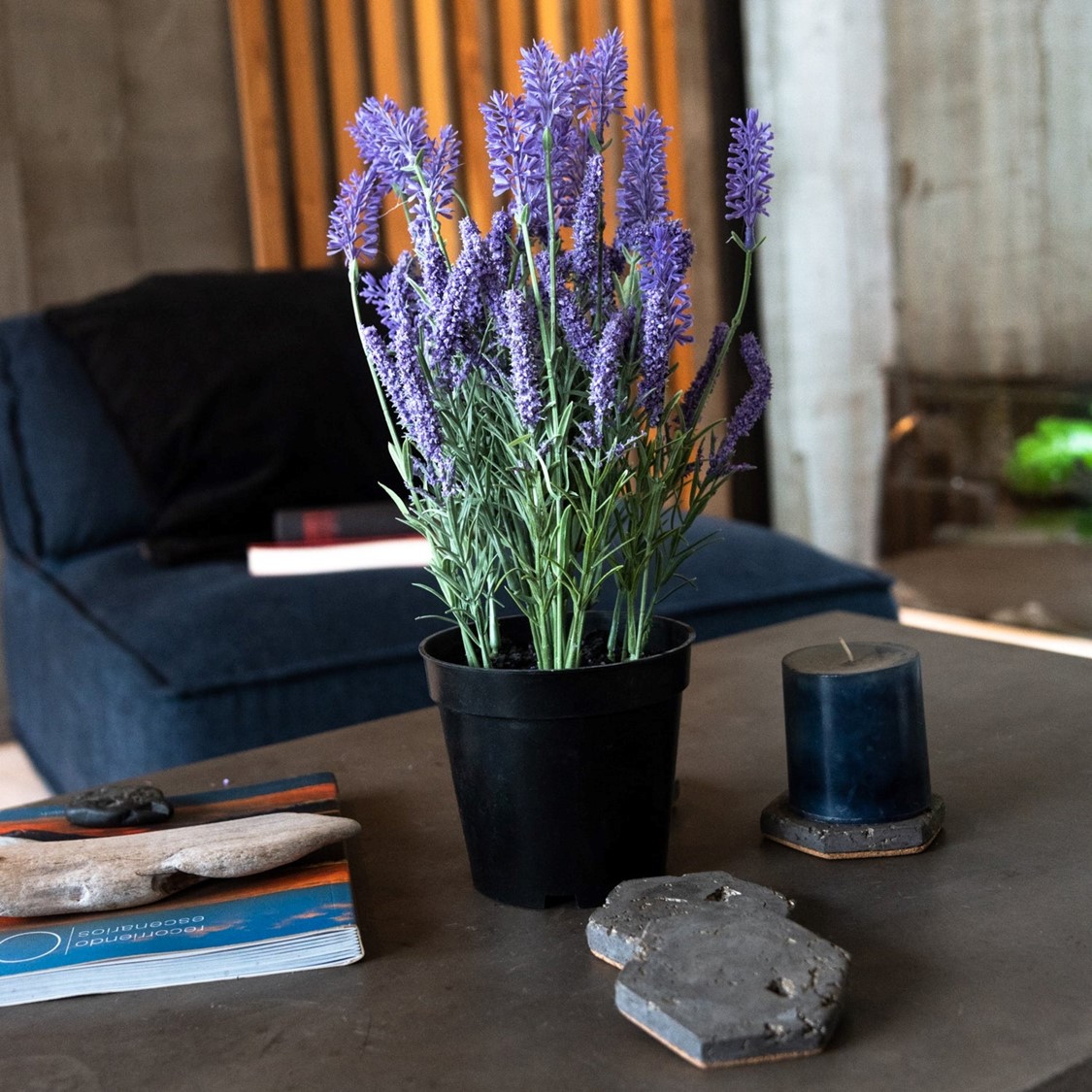 LAVANDA LILA DE 35 CM EN MACETERO - 1
