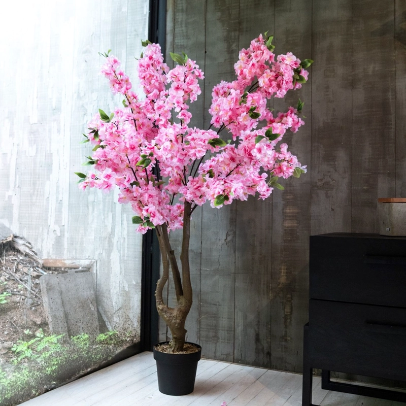 ARBOL DE CEREZO EN FLOR ROSADO DE 150 CM - 1