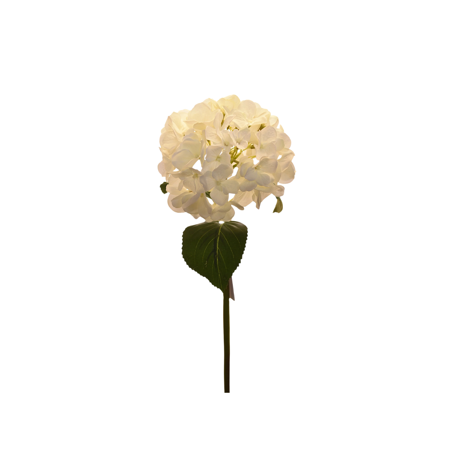 FLOR DE HORTENSIA ARTIFICIAL COLOR BLANCO DE 52 CM - 1