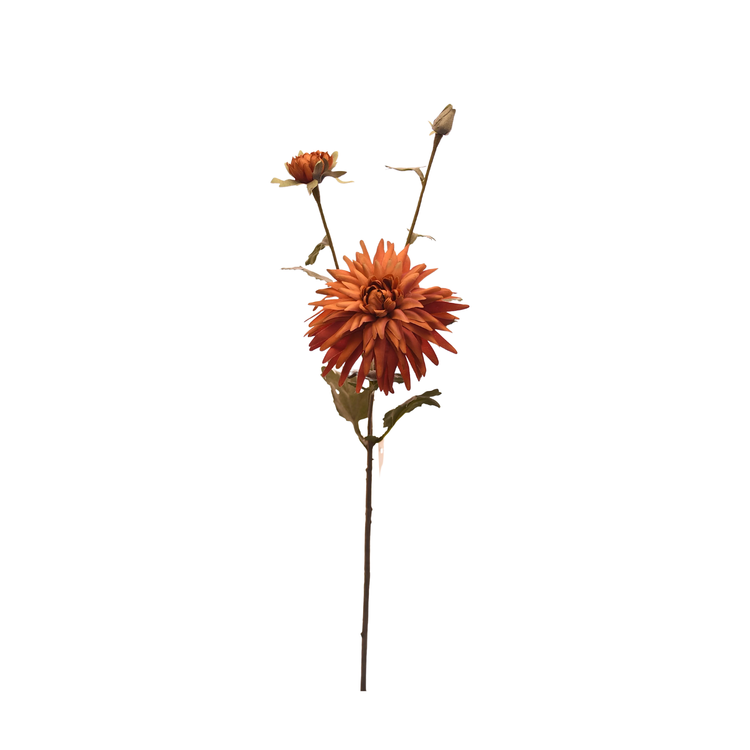 FLOR DE CRISANTEMO ARTIFICIAL COLOR NARANJO DE 50 CM - 1