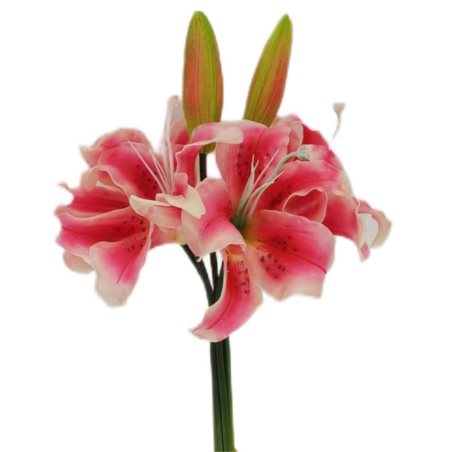 RAMO DE LILYUM ROSADOS ARTIFICIALES DE 43 CM - 1