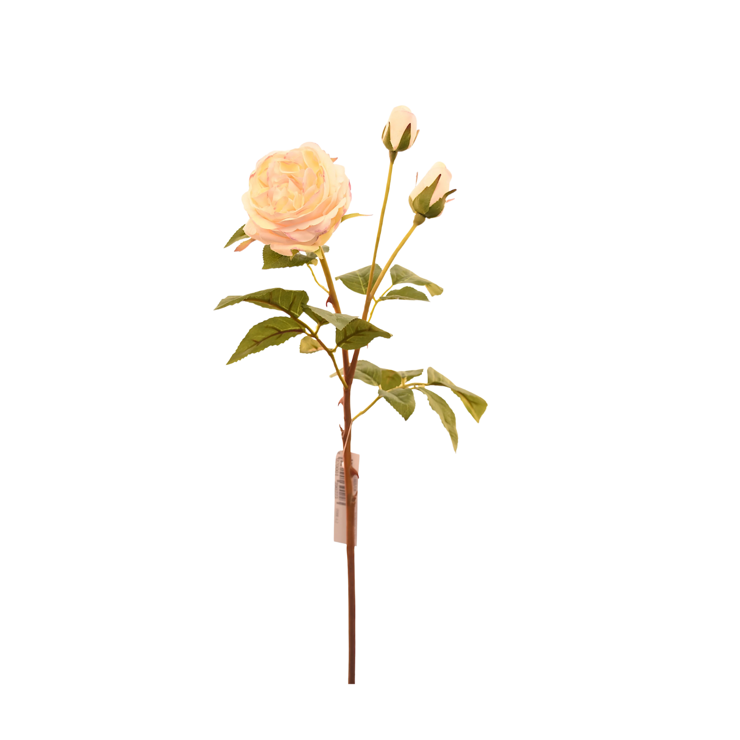 FLOR DE ROSA ARTIFICIAL COLOR CREMA DE 59 CM - 1