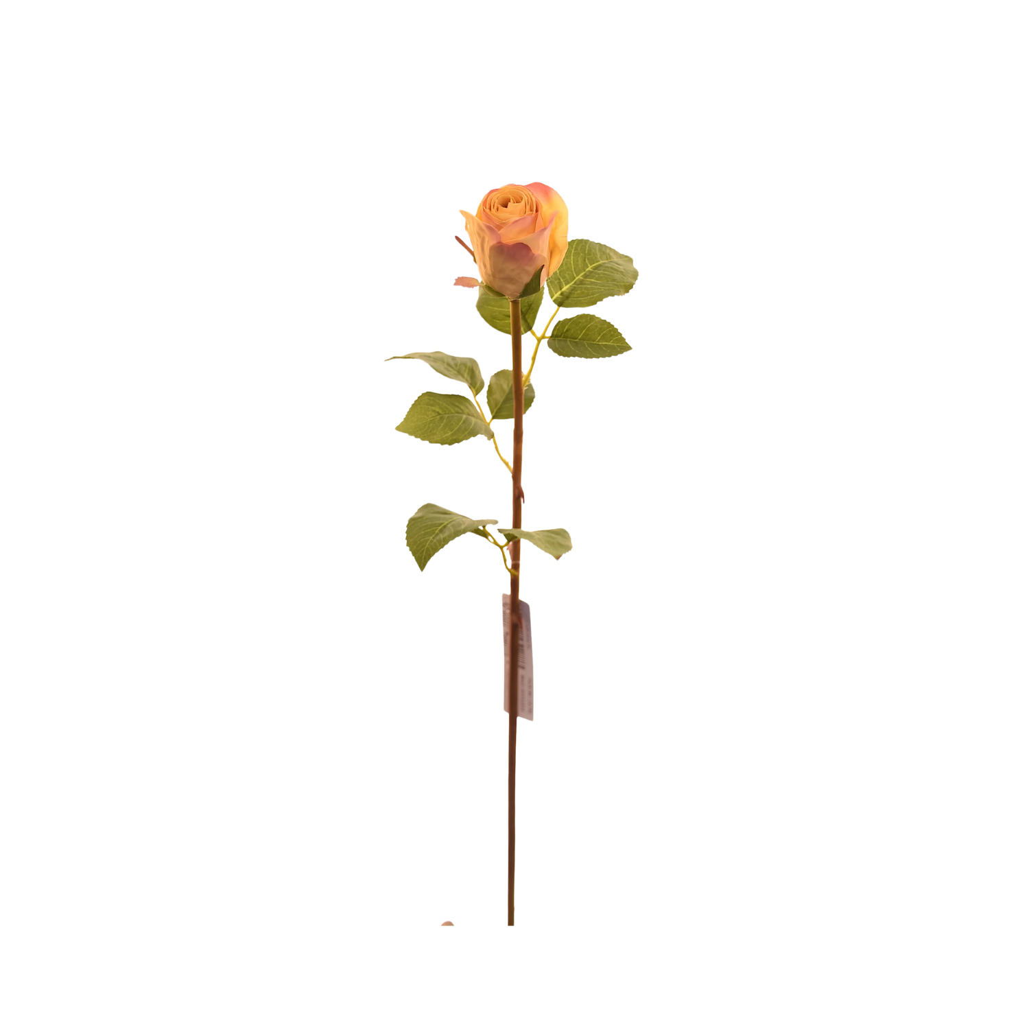 BOTÓN DE FLOR DE ROSA ARTIFICIAL COLOR AMARILLO DE 51 CM - 1