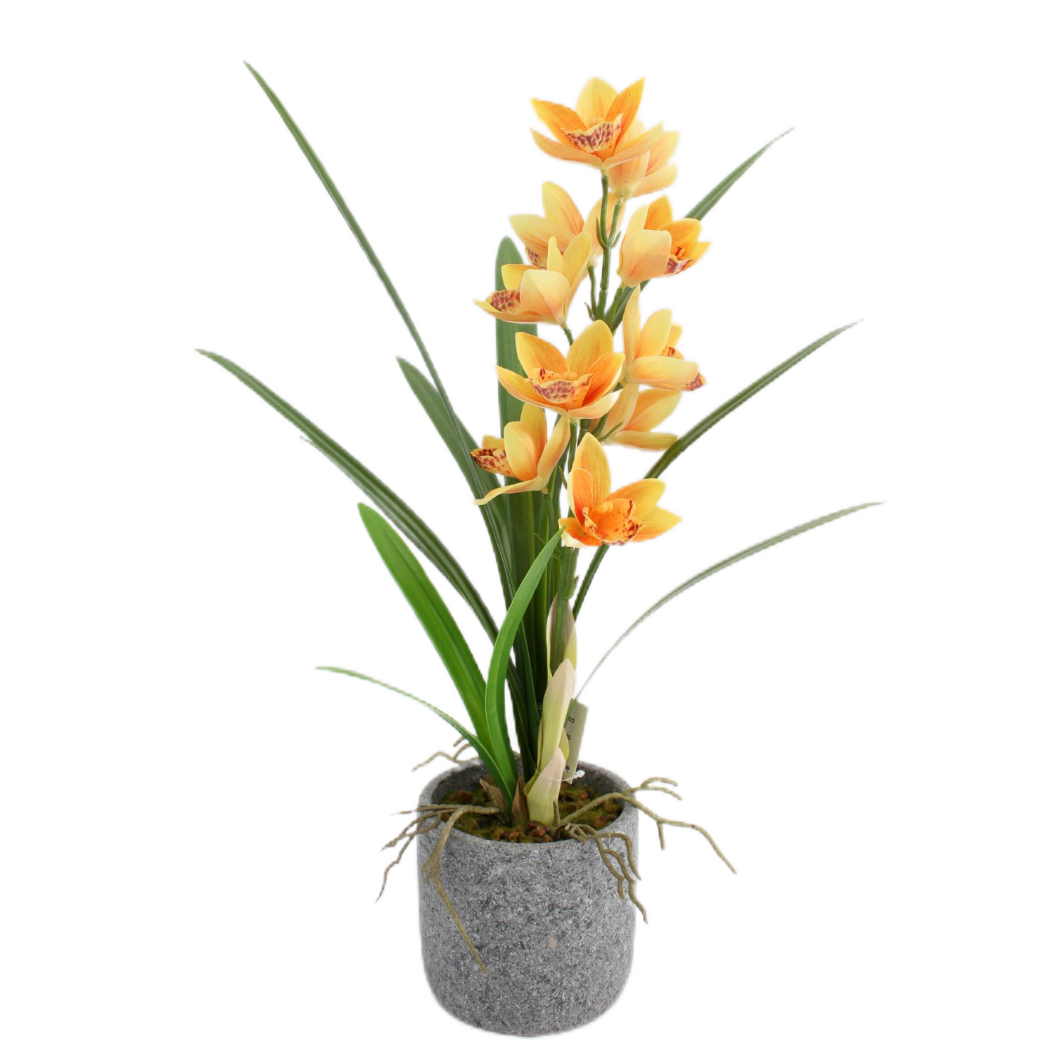 PLANTA DE ORQUÍDEAS SALVAJES ROSADAS ARTIFICIAL ES DE 56 CM EN MACETERO - 1